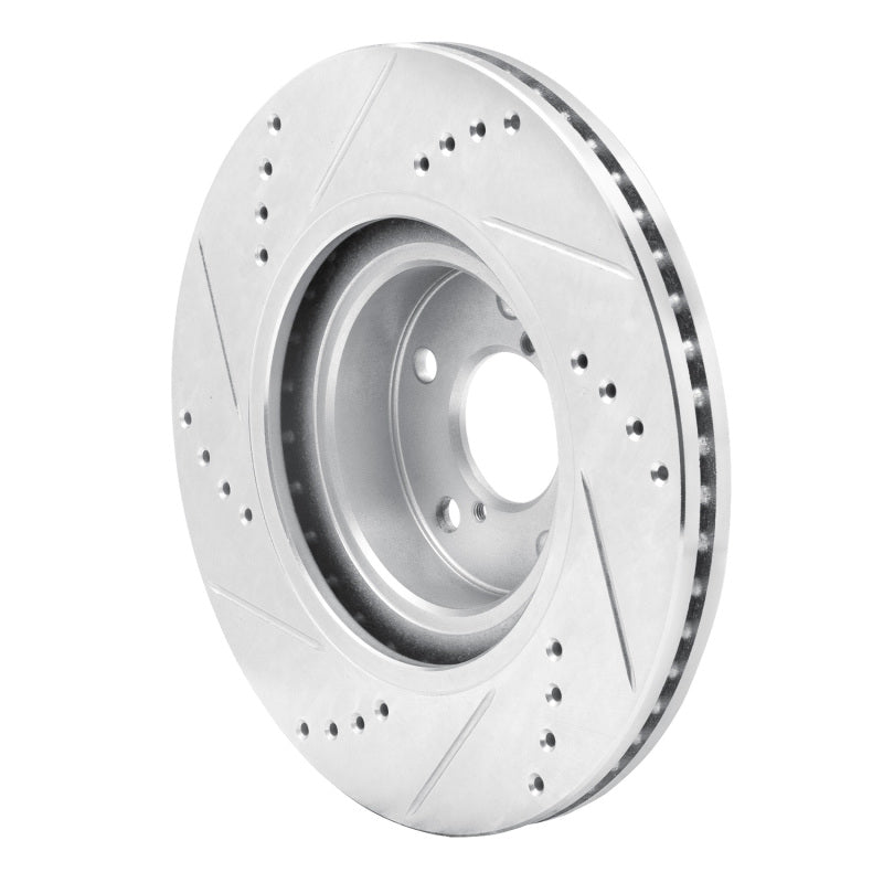 R1 04-25 Scion FR-S Front Right Drilled & Slotted Silver Brake Rotor