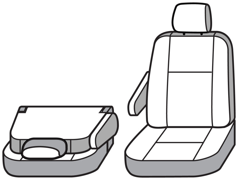 Covercraft 14-23 Ford Transit Endura Waterproof SeatSaver Front Row Seat Covers-Grey