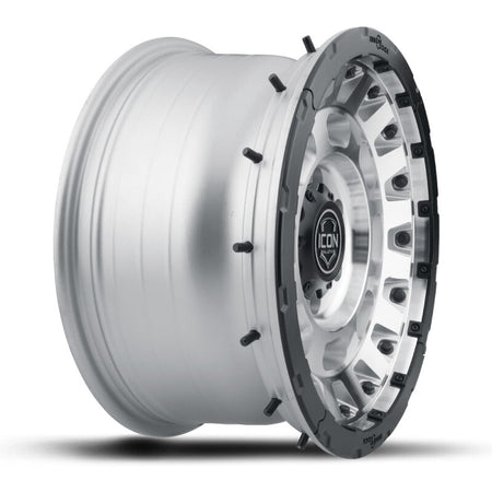 Icon Hammer Pro 17x8.5 / 6x5.5 / 0mm / 4.75in BS - Silver Machined