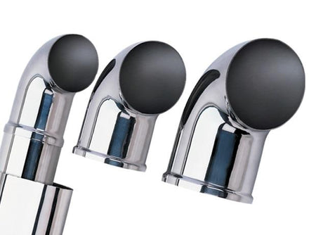 Borla Universal Polished Tip Single Round Turndown/Turnout (inlet 3in. Outlet 3in) *NO Returns*